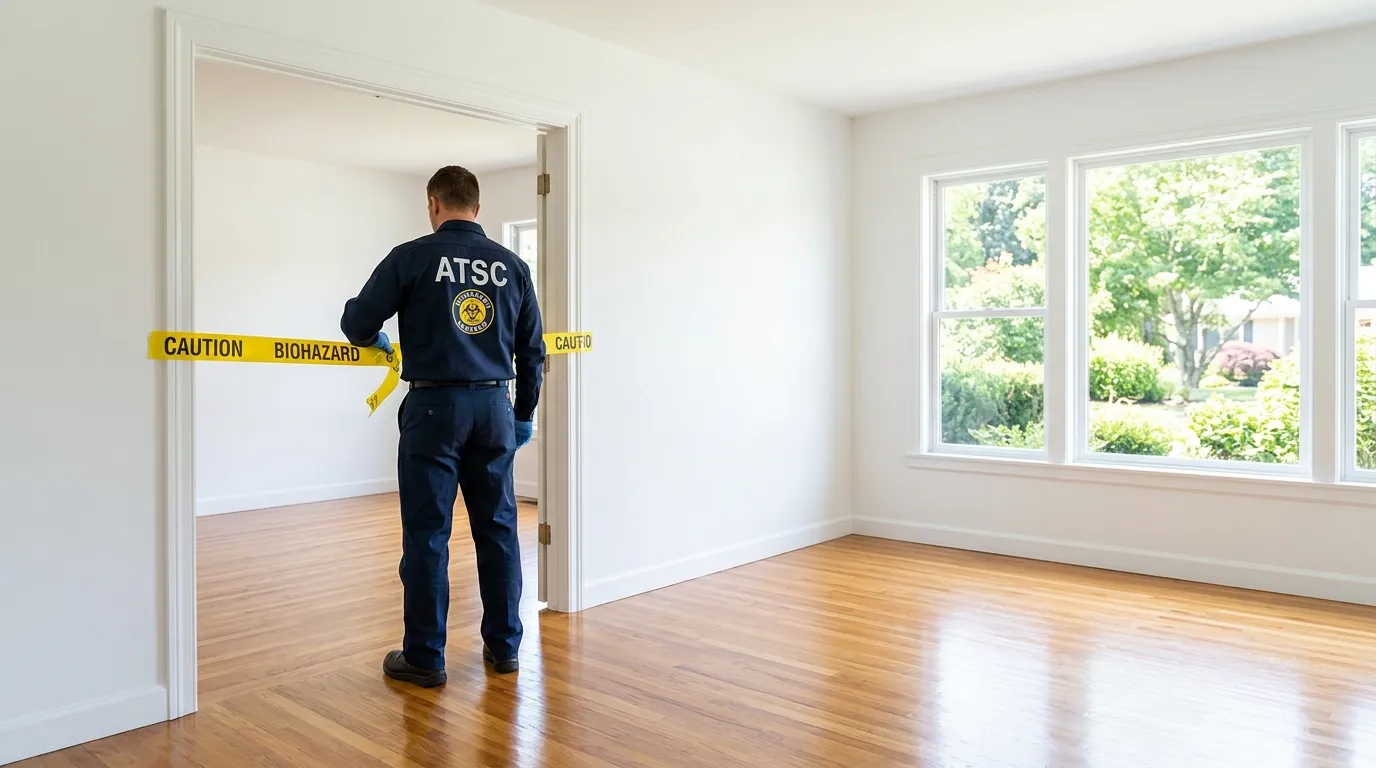 Certified biohazard cleanup crew performing Trauma Scene Cleanup in Springfield